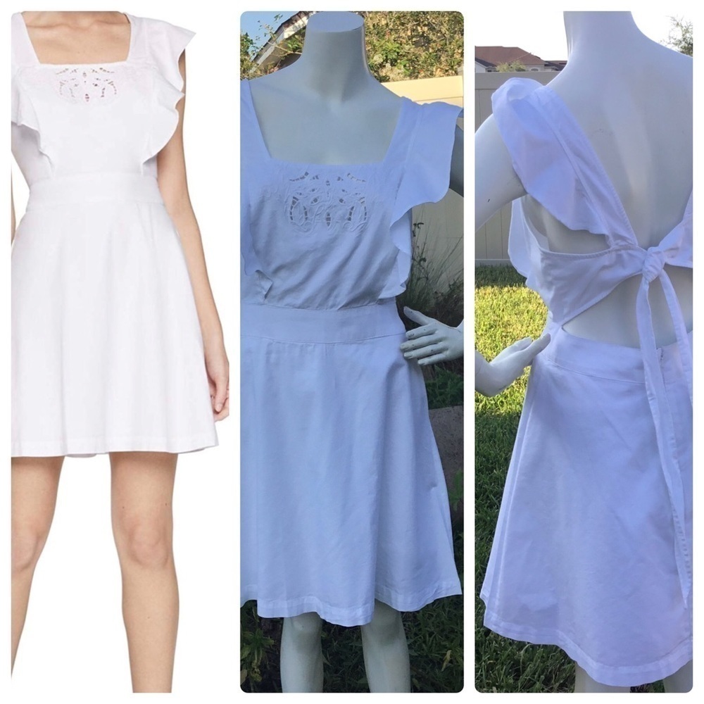 Bcbg WHITE‎ ADJUSTABLE BACK DRESS